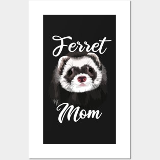 Ferret Mom Pretty Sable Ferret Posters and Art